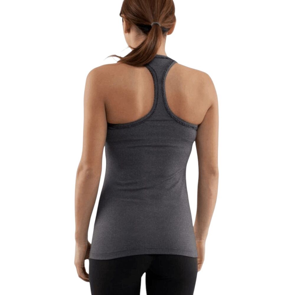 LULULEMON ATHLETICA Cool Racerback 'Ruffle' Tank in Heathered Coal Size 4